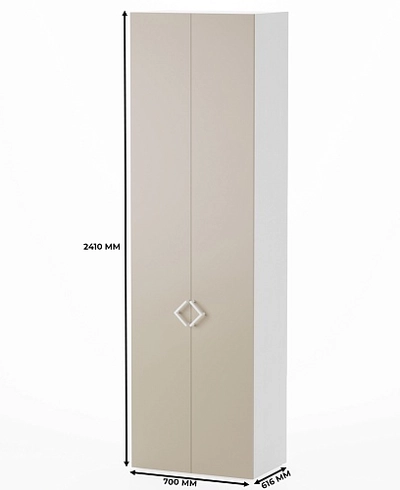 Шкаф двухдверный со штангой L243.60