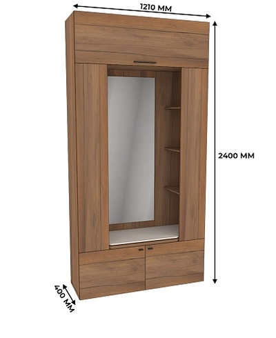 Секция с зеркалом и полками L408