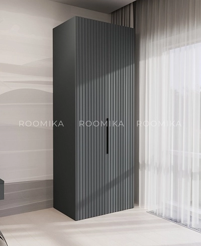 Шкаф 2 дверный, фрезерованные фасады в эмали LE210.60-1