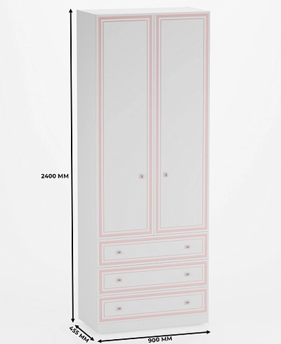 Шкаф двухдверный с ящиками А213