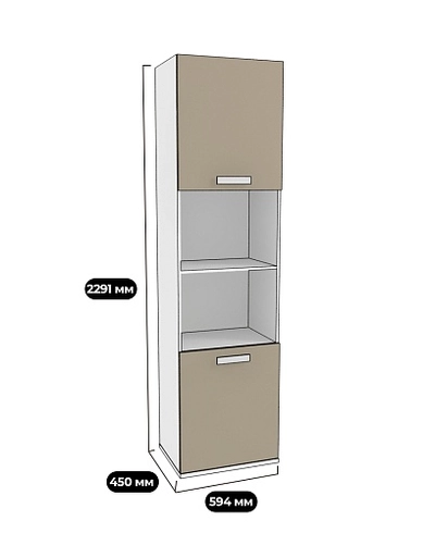 Шкаф прямой для встройки столешниц E251.45