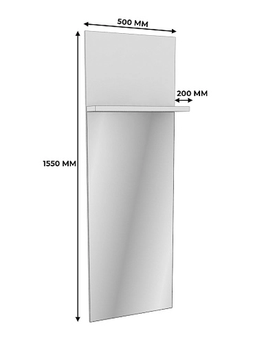Панель зеркало с полкой L150