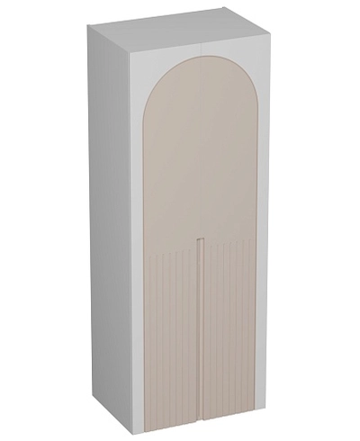 Шкаф 2 дверный, фрезерованные фасады в эмали LE210.60-1