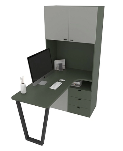 Cтол-стеллаж, фасады в эмали LE402 L/R