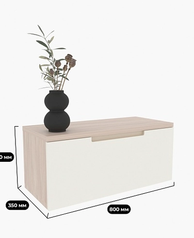 Тумба TV навесная, фасады в эмали LE-510