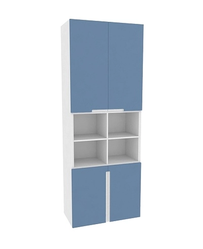 Шкаф книжный с нишей, фасады в эмали LE216