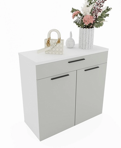 Тумба широкая 2 дверная с ящиком L876