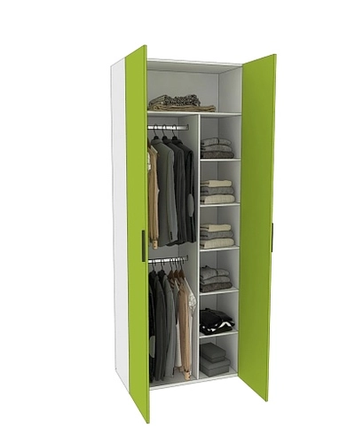 Шкаф двухдверный узкий L210.44-4