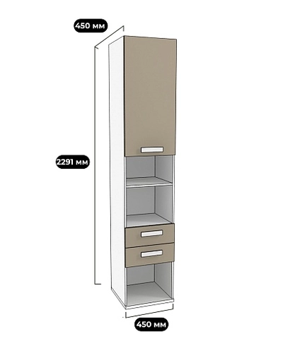 Cтеллаж с ящиками и нишей E225
