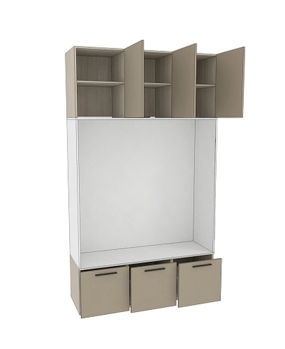 Шкаф с нишей и сидушкой L412.44