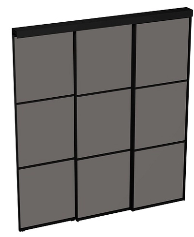 Стеклянная межкомнатная перегородка для кухни GRACE 18