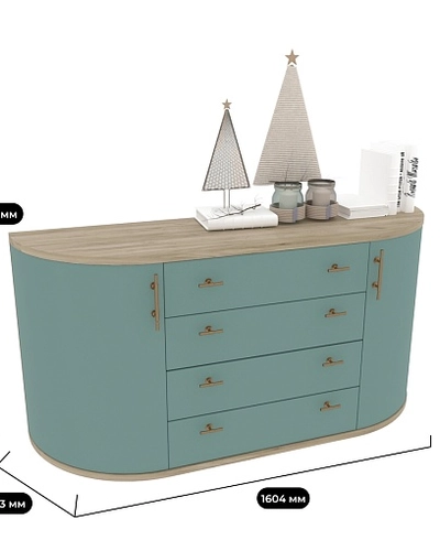 Комод радиусный на 1600 мм P746