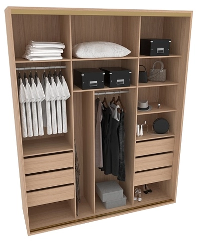 Шкаф-купе ХG216.60-3, профиль INTEGRO, фасад МДФ/зеркало серебро