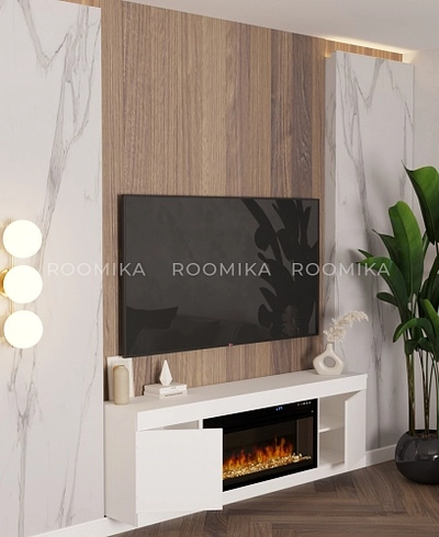 Тумба ТВ навесная с электрокамином L545.351