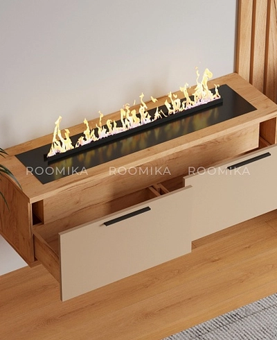 Тумба ТВ напольная с электрокамином L-548.351