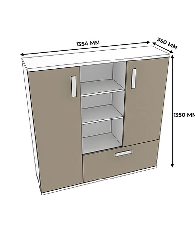 Стеллаж комбинированный низкий с ящиком E403