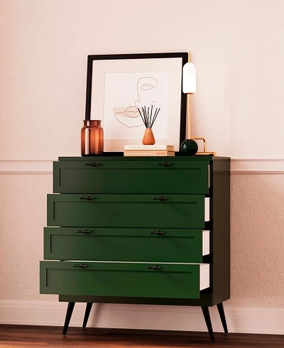 Комод с ящиками с эмалевой столешницей и боковинами A704.45ESB