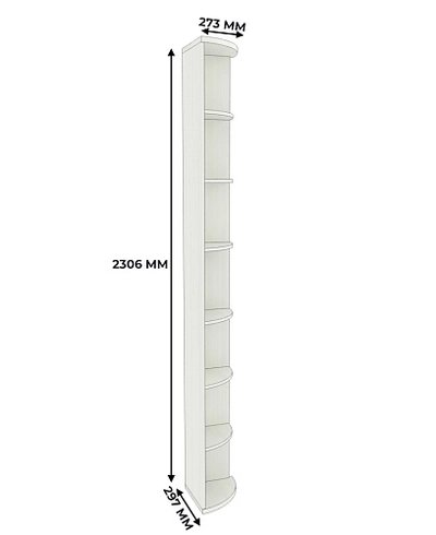 Стеллаж завершающий P235 L/R