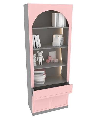 Шкаф книжный комбинированный с подсветкой А248.3