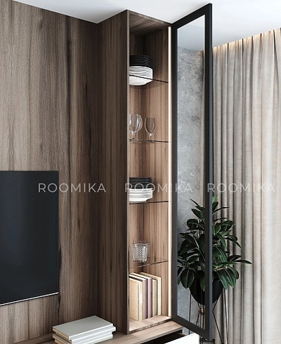 Шкаф на тумбу R506 и R524, со стеклянной дверью с подсветкой R315.35ST