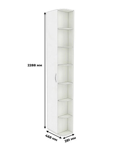Шкаф с боковым фасадом узкий P250.45