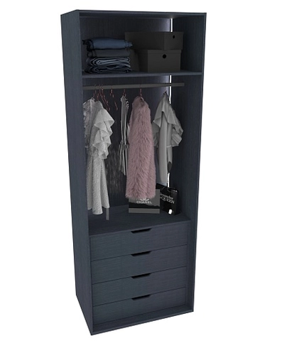 Шкаф для спальни с четырьмя ящиками и штангой с подсветкой R210.60-3