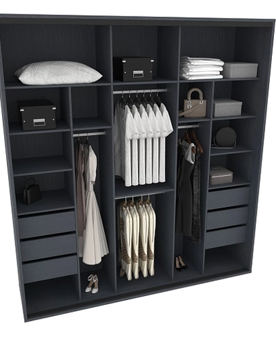 Шкаф-купе ХG246.60-1, профиль INTEGRO, фасад МДФ/зеркало серебро