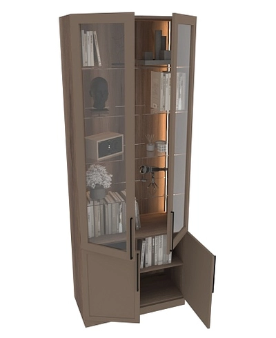 Шкаф книжный со стеклом А214S