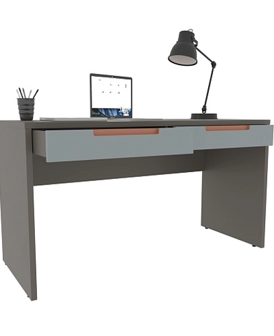 Cтол письменный прямой, фасады в эмали LE718