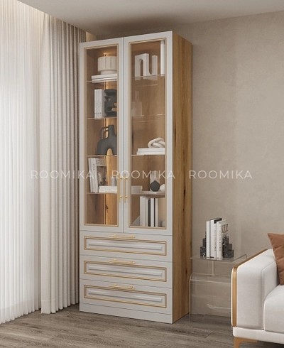 Шкаф книжный со стеклом А213S