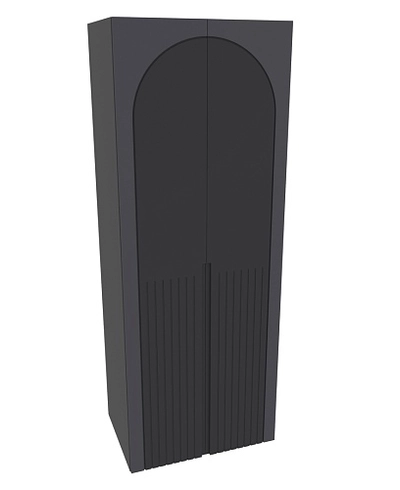 Шкаф 2 дверный, фрезерованные фасады в эмали LE210.60-2