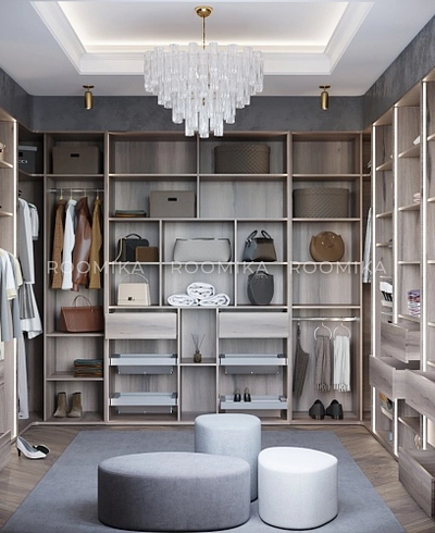 Гардеробная система без фасадов Элементис 2