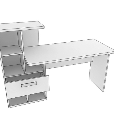 Рабочий стол со встроенным стеллажом HOF421