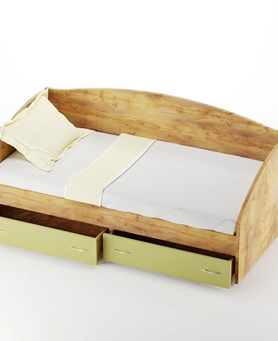 Кровать односпальная с ящиками P902N, 90x190