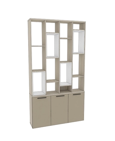 Стеллаж-тумба перегородка со вставками L239.130