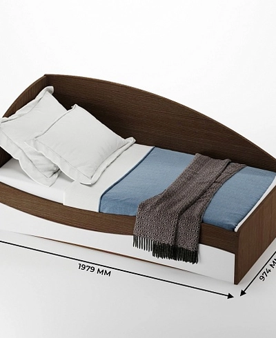 Кровать односпальная P901 с подъемным механизмом, 90x190