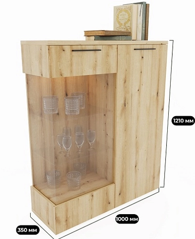 Шкаф напольный с подсветкой L202 L/R