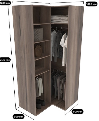 Шкаф угловой M207.60-1 L/R