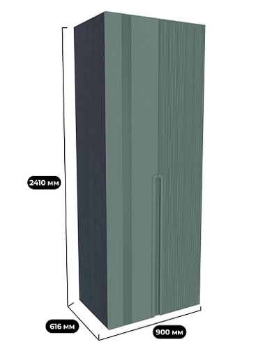 Шкаф 2 дверный, фрезерованные фасады в эмали LE210.60-1