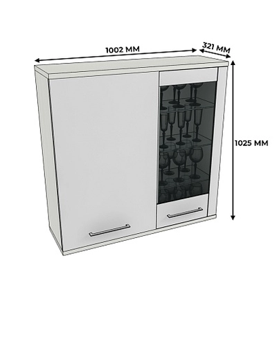 Шкаф 2 дверный навесной CG-360