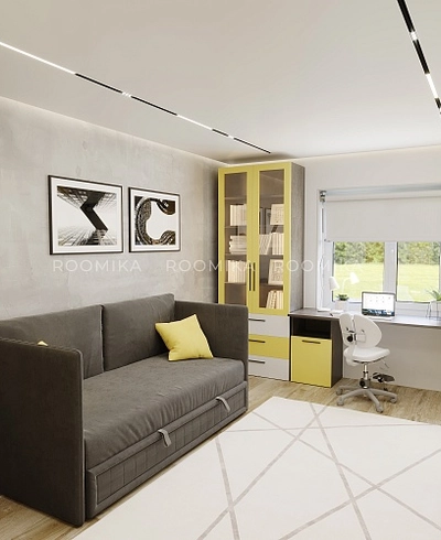 Шкаф книжный с тремя ящиками со стеклом L213S