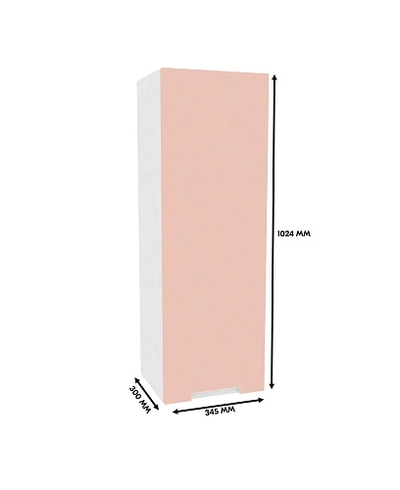 Антресоль однодверная, фасады в эмали LE337.300
