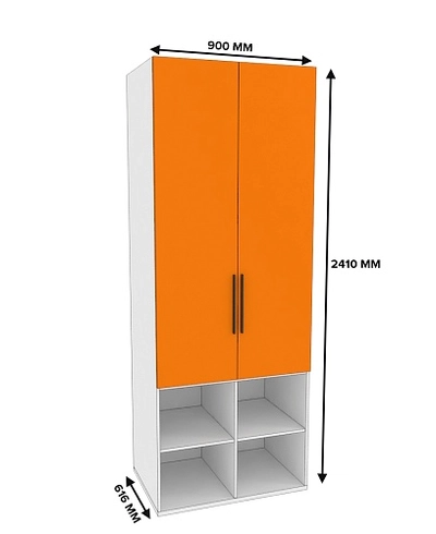 Шкаф двухдверный L217.60-4