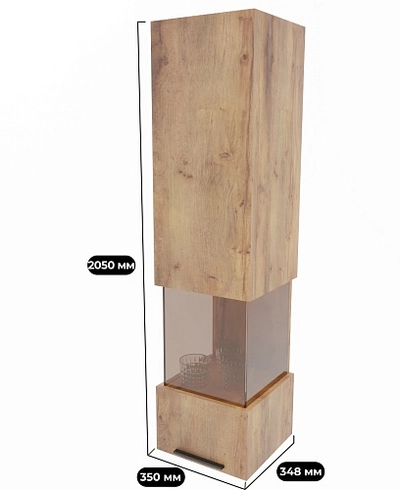 Шкаф навесной, со стеклом L-381.2