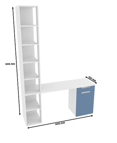 Стол-стеллаж, фасады в эмали LE403.44 L/R