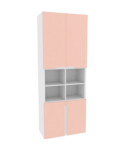 Шкаф книжный с нишей, фасады в эмали LE216