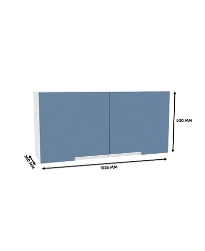 Антресоль над столом, фасады в эмали LE307