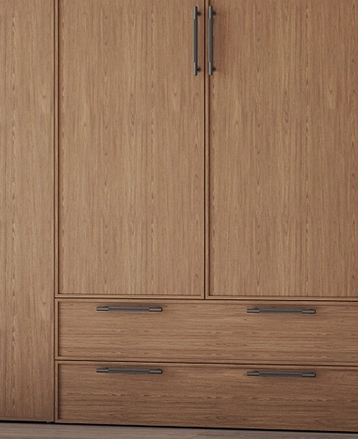 Шкафная группа, фасады наутральный шпон Лацио 98