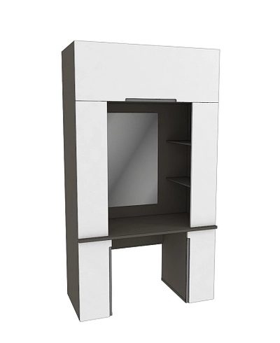 Стол туалетный с секцией и зеркалом, фасады в эмали LE404.60