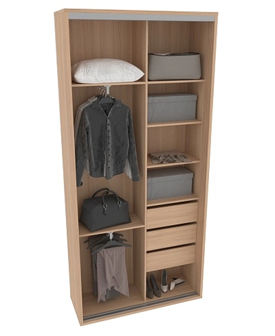 Шкаф-купе ХG126.45-1, профиль INTEGRO, фасад зеркало серебро/МДФ